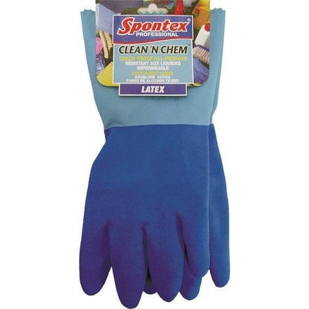 SPONTEX Glove Latex Clean N Chem Xlrg 74043ZQK